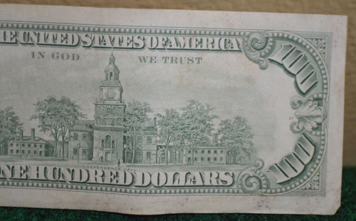 1985 One Hundred Dollar Bill Serial #3934932 Uncool 44.1% $100.00 - Picture 11 of 12