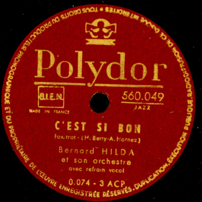 BERNARD HILDA (franz. Tanzmusik, Bigband) C'est si bon/ Mais qu'est-ce...S2269