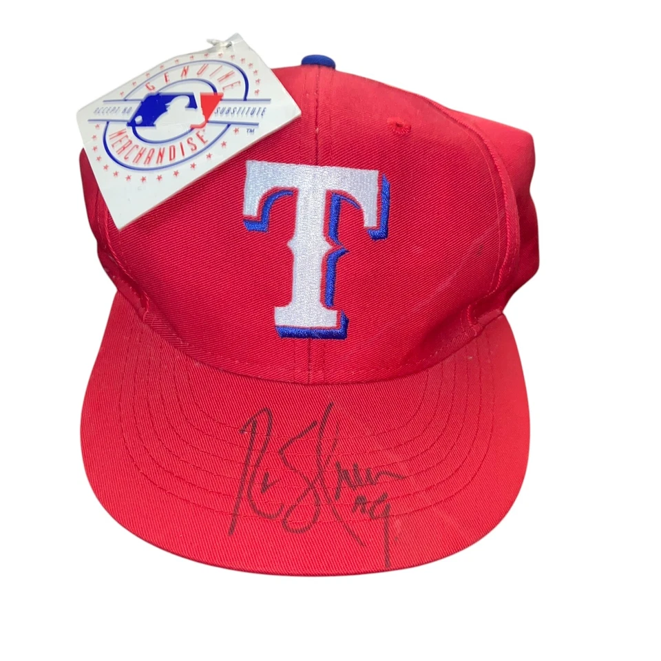 Texas Rangers Rusty Greer Autographed Child’s Hat 90’s Logo 7 - Image 3 of 4