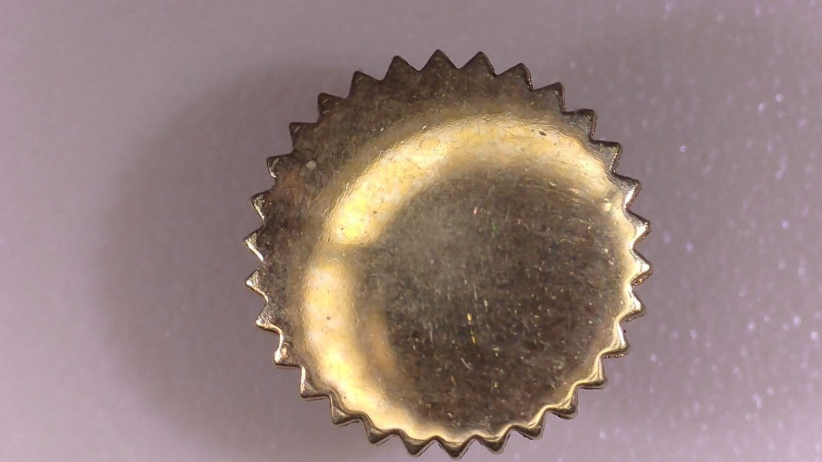 Couronne De Remontoir 7 Mm Dorée Pour Montre LIP T18 - Pièce De Rechange Vintage, Fabrication France