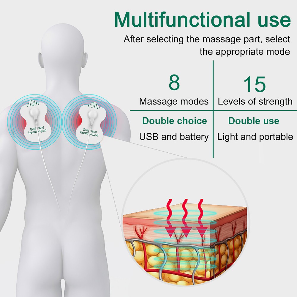 Electric Pulse Massager Tens Unit Muscle Stimulator Machine Therapy Pain Relief