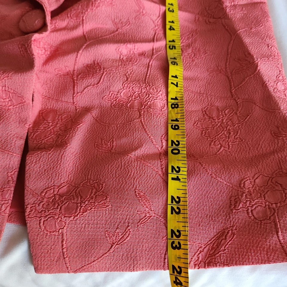 Conjunto de 2 blazer de vestido Julian Taylor para mujer 16 jacquard rosa boda iglesia modesta Foto 4 de 4
