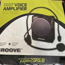 Croove Waistband Portable Voice Amplifier Lithium Rechargeable Battery High Vol