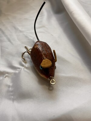 Hand Made Fishing Lure Lorey Huested Carver Crafted Field Mouse