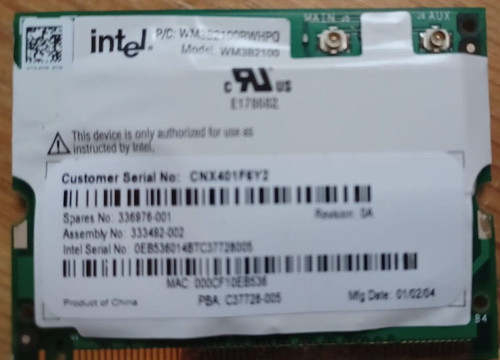 WLAN Karte Mini PCI 802.11b | WM3B2100 für Laptop