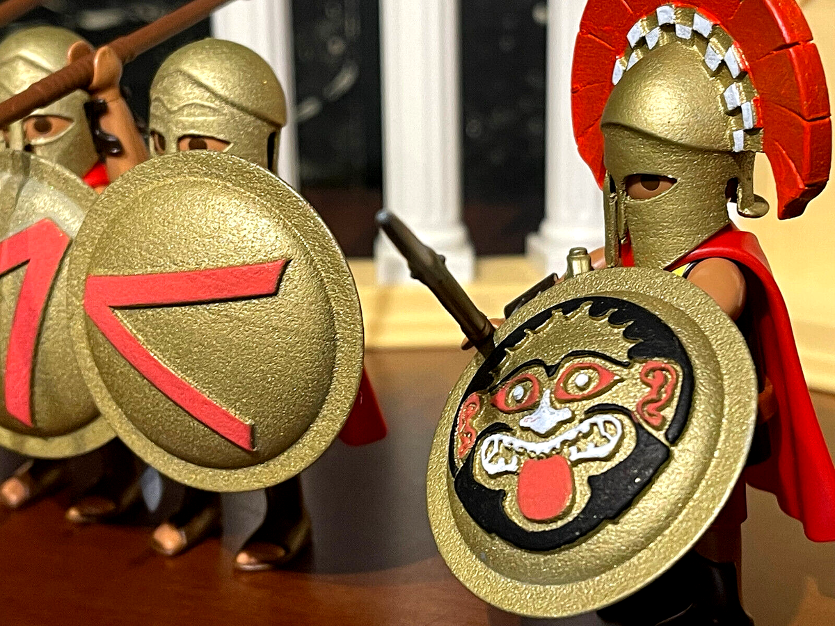 Playmobil Personalizzato: Guerriero Greco/Spartano – Fatto A Mano In Spagna