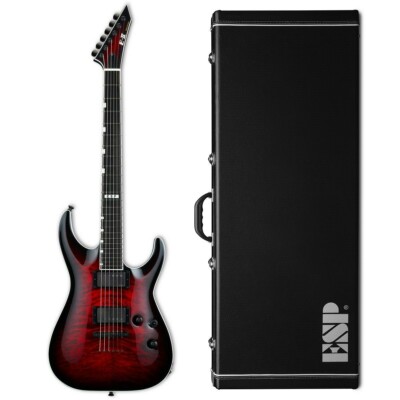 ESP E-II Horizon NT-II See Thru Black Cherry Sunburst Guitar + Hard Case B-Stock