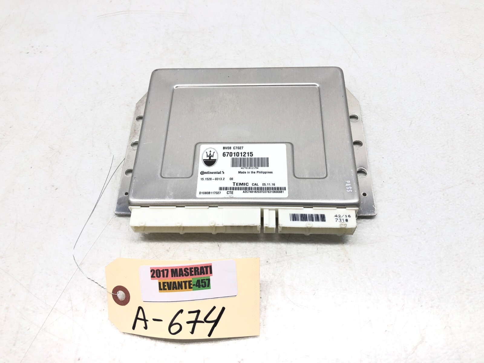 2017-2022 MASERATI LEVANTE AIR SUSPENSION CONTROL MODULE OEM