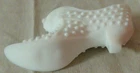 Milk Glass Hobnail Fenton Shoe Glass Cat Design