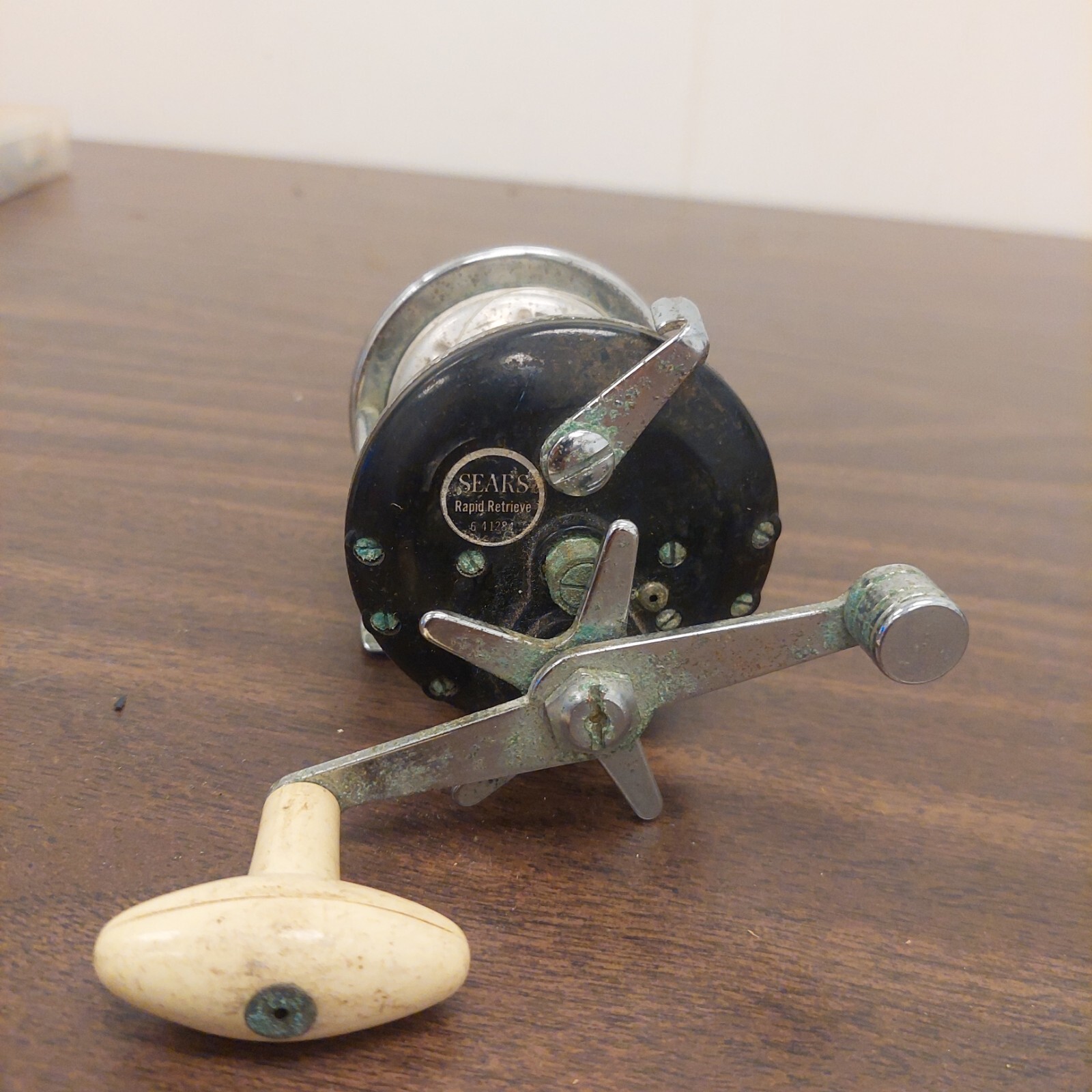 Sears Vintage Rapid Retrieve Saltwater Ocean Fishing Reel Wh