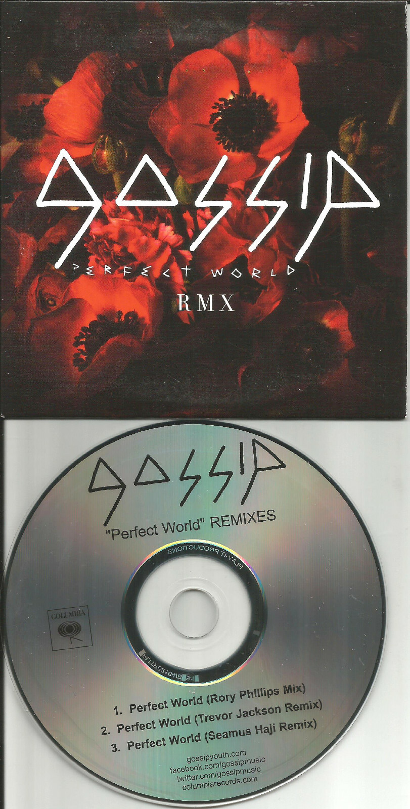 GOSSIP Perfect World REMIXES LIMITED PROMO DJ CD 3 RARE MIXES 2012 US