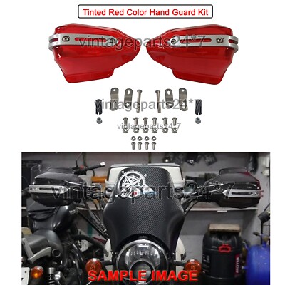 Royal Enfield Super Meteor 650 Handschutz-Set in roter Farbe