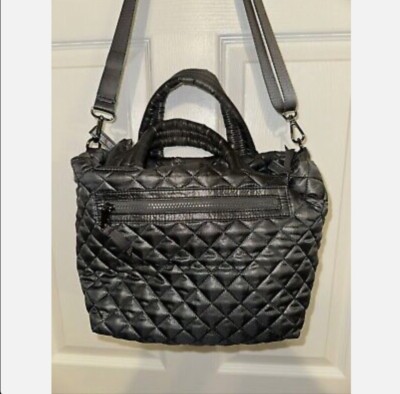 OLIVER THOMAS '' WingWomen  Quilted Dark Gray Tote/ Crossbody Bag RFID Blocking