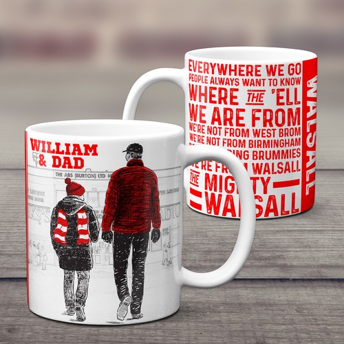 Personalised Father Son Football Mug Cup Dad Birthday Fathers Day Gift FSM - Picture 119 of 130