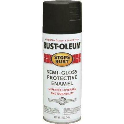 12 Oz. Protective Enamel Semi-Gloss Black Spray Paint (6-Pack)