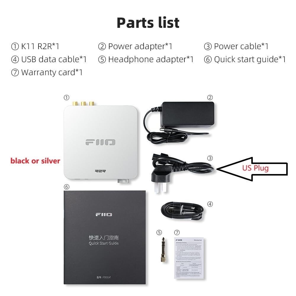 FiiO K11 R2R USB DAC & Headphone Amplifier 1300mW, 384kHz/24Bit