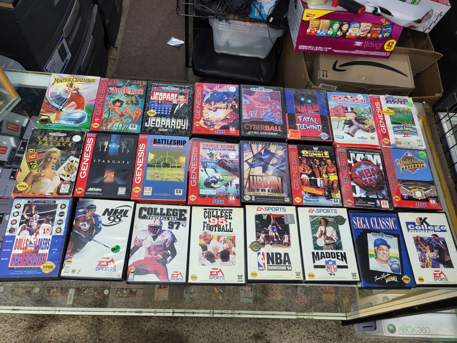 Lot Of 24 Sega Genesis Game Cartridges With Cases. Fatal Rewind Stargate, Nbajam eBay