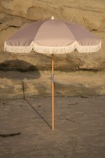 fringe tassel Dune Color beach and patio umbrella - Vintage Style - Boho