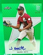 2020 Leaf Perfect Game National Showcase JQUANN SMITH Emerald Auto (BA-JS6) /10!