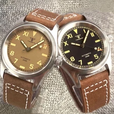 36mm Tandorio Sapphire Glass California Dial PT5000 NH35A 200m Diving Mens Watch