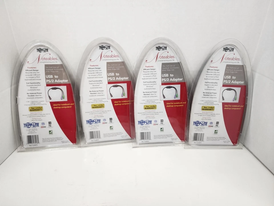 4 Tripp LITE USB to PS/2 Adapter Converter for Keyboard & Mouse U219-000-R, Lot - Image 4 of 4