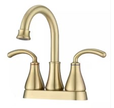 Modern 4 in. Centerset Double Handle High Arc Bathroom Faucet w/Drain Kit