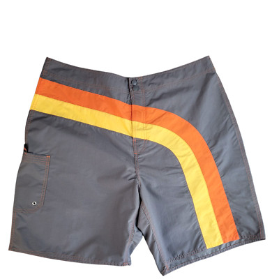 Old Navy Swim Trunks Men's XXL Gray Multi Color Beach Swimming Vacation Cruise