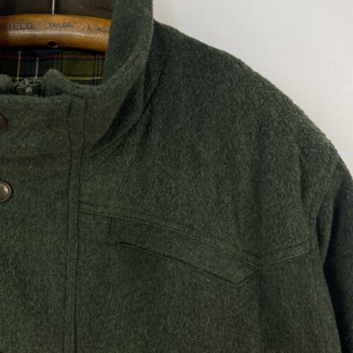Laksen Wool Coat Mens Medium Green Felt Loden Tweed Shooting Field Jacket - Picture 10 of 17