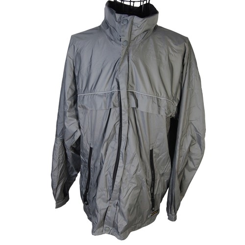 Vintage Nautica Competition Mens Medium Spellout Windbreaker Jacket Gray | eBay