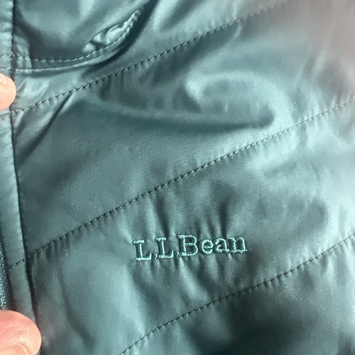 L.L. Bean Women's Teal Zip Fleece Vest - Size Petite XS Primaloft - Picture 9 of 10