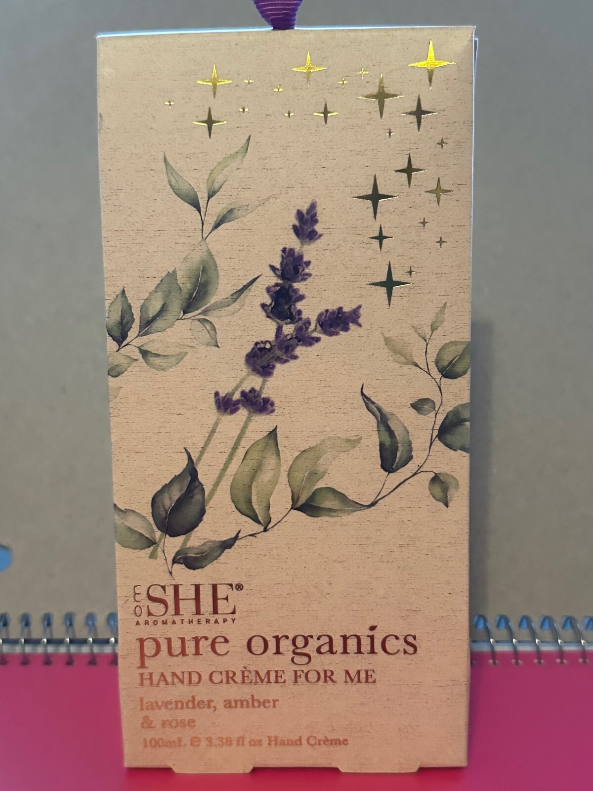 OM SHE Aromatherapy hand creme for me lavender, amber, rose 3.38