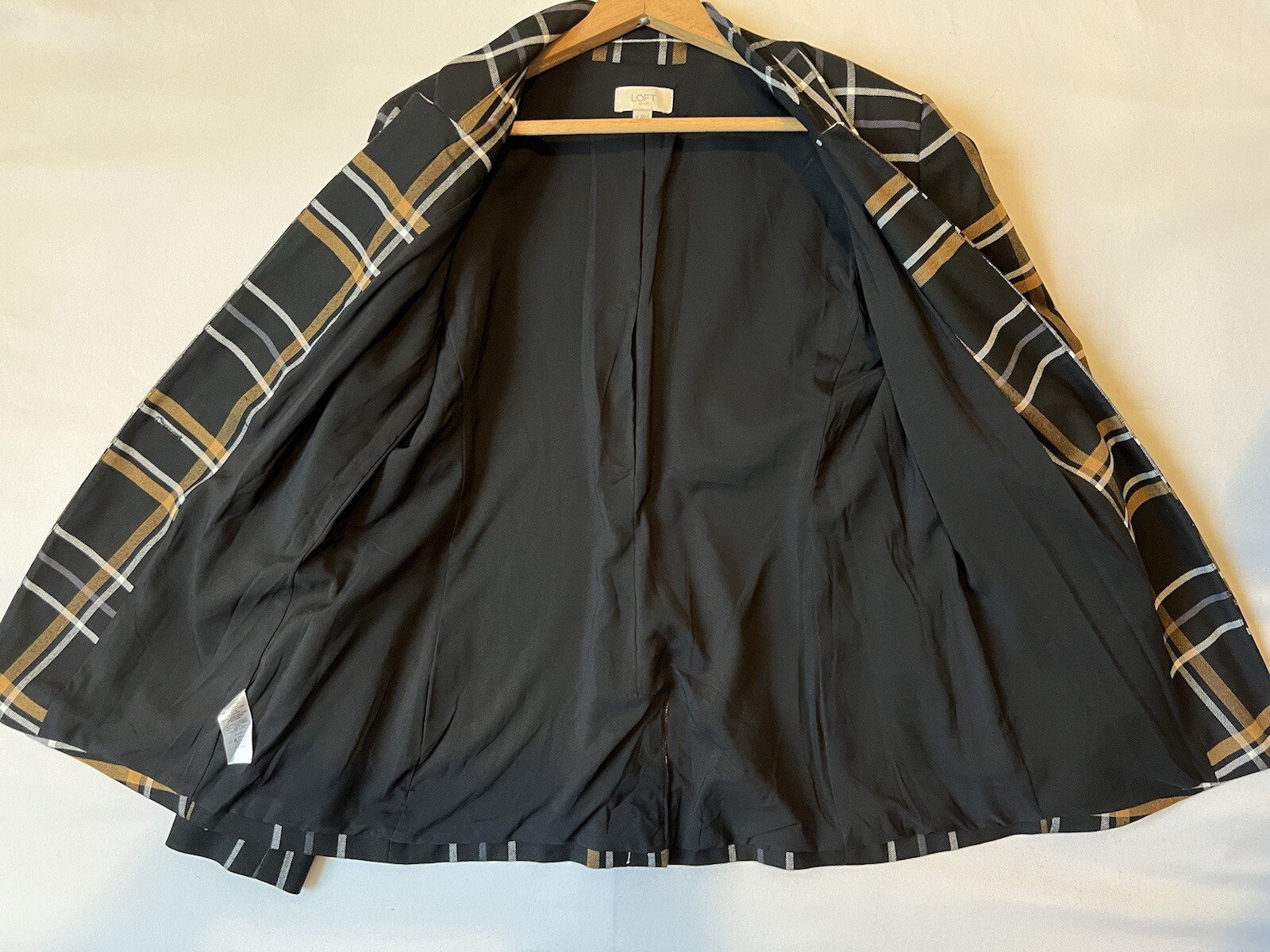 LOFT Outlet Plaid Single Button Lined Structured … - image 7