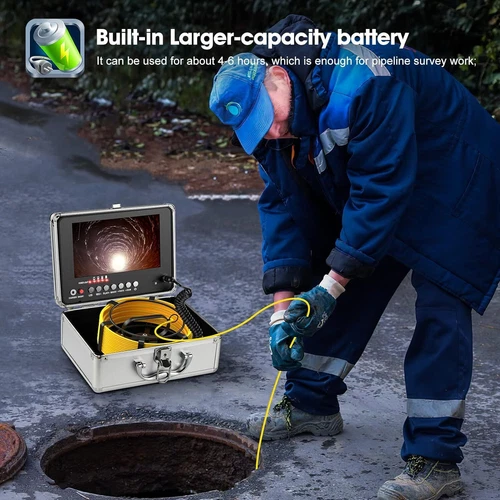 Comstex 25M 9'' 16GB Video Borescope Industrial Pipe Inspection Sewer Camera - Picture 6 of 8