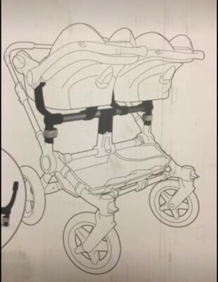 Bugaboo Donkey twin adapter for maxi cosi, New, Factory Sealed Box