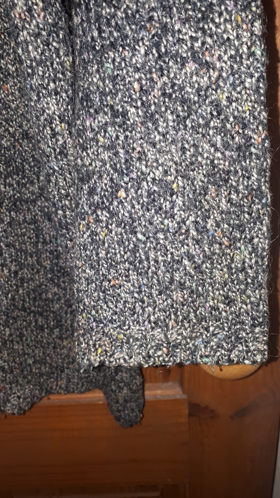 Vintage Topshop melange black & multi col fleck Wool mix hippie boho jumper OSFA image 6