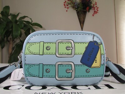 NWT Coach Leather Jamie Camera Bag With Trompe L'oeil Print CH109 Waterfall Mul