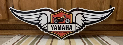 Yamaha Motorcycle Metal Sign Enduro 400 Dirt Bike Parts Vintage Style Wall Decor
