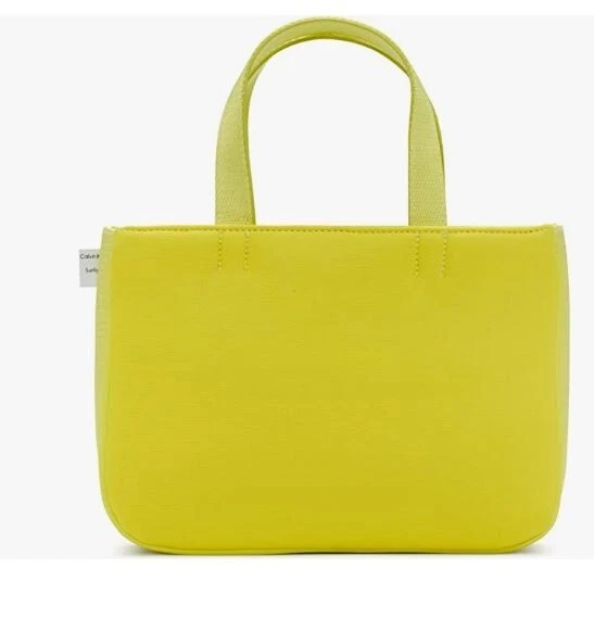 CALVIN KLEIN Tessa neoprene women s mini tote crossbody YELLOW