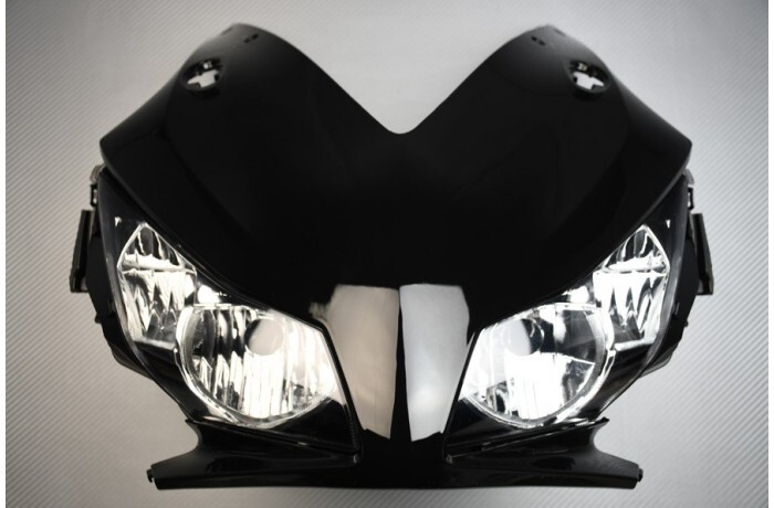 Face avant carénage noir et optique Honda CBR 1000RR SC59 aux lignes épurées