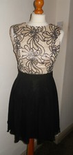 Little Mistress - Black & Gold Evening / Party Dress - Size 8 - Sequin detail