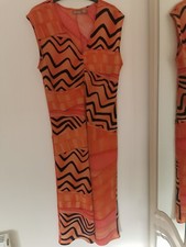 Orange Summer Formal Shortsleeve  Dress 40" Chest Plus Size XL