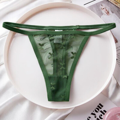 5 Pack Lot Womens Sheer See Through Panties Thong G string Briefs Sexy Lingeries