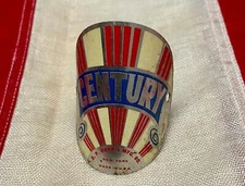 Vintage 1940s Century Bicycle Head Badge Plate Rollfast DP Harris Co. Antique