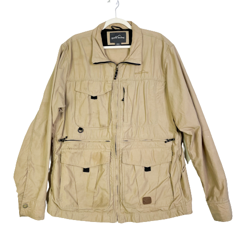 Eddie Bauer Mens Tan Pockets Outdoor 
