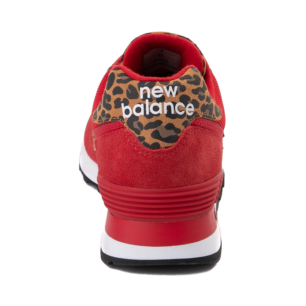 NEW Womens New Balance 574 Athletic Sneaker Red Leopard eBay