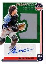 2022 USA Baseball Stars and Stripes Silhouettes Masa Chilcutt Auto Jersey /399