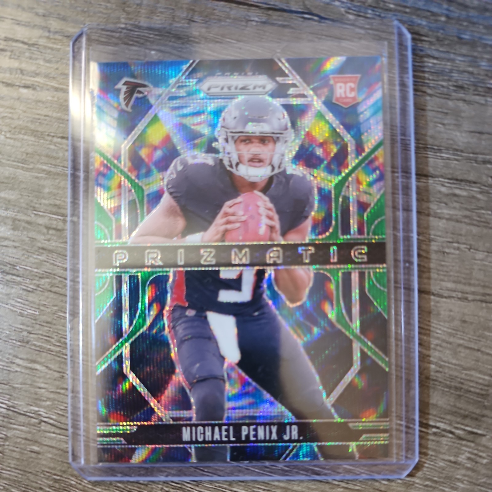 2024 Prizm Michael Penix Jr. Prizmatic RC Green Wave Rookie #10 Falcons