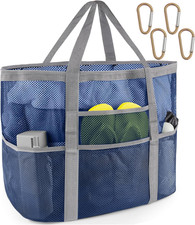 Mesh Beach Bag - Large Beach Tote Bag for Family Beach Bag for Toys