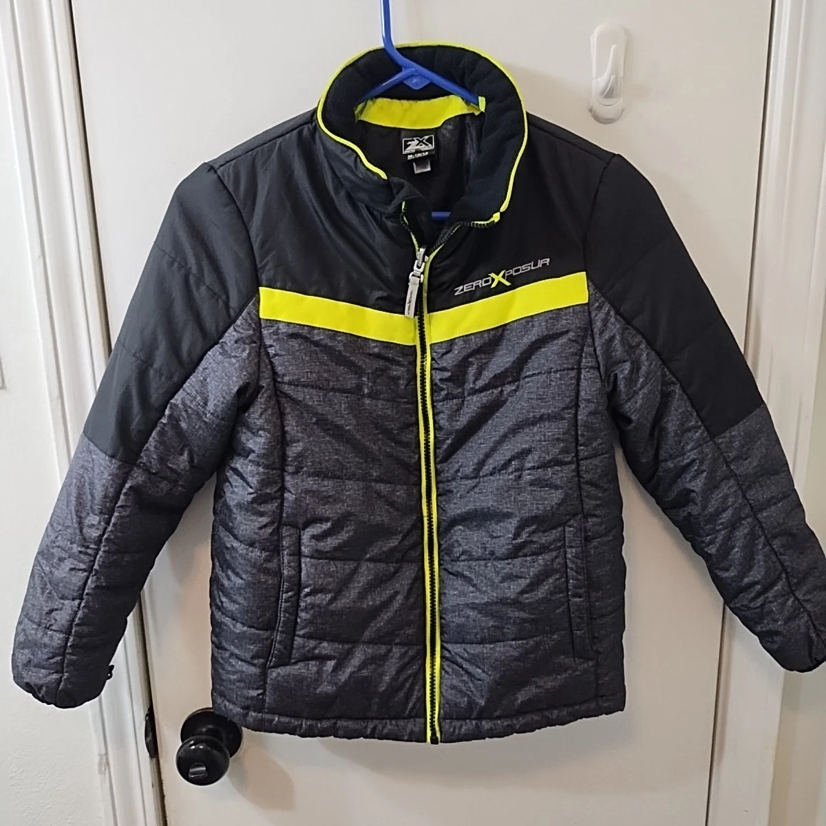 ZeroXposure Boy's 3-in-1 System Jacket In Black/Gray/Neo Yellow Size M-10/12