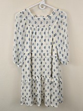 WONDER NATION GIRLS DRESS YOUTH SIZE XXL 18 PUFFED SLEEVE SHEER WITH TANK FLORAL
